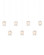 Polpo White 7-Light Linear Multi-Drop Pendant (92|9000-1410)