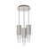 Bordeaux 12-in Brushed Nickel/Clear Ribbed Glass 3-Light Dimmable LED Multi Pendant (7713|MP502204BNCR-03)