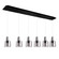 Samson 42-in Black/Smoked Glass 6-Light Dimmable LED Multi Pendant (461|MP12506BKSM-06)