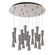 Robson 24-in Brushed Nickel 13-Light Dimmable LED Multi Pendant (461|MP42502BN-13)
