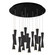 Robson 24-in Black 13-Light Dimmable LED Multi Pendant (461|MP42502BK-13)