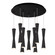 Robson 18-in Black 9-Light Multi Pendant (461|MP42502BK-09)