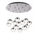 Pluto 24-in Chrome 13-Light Dimmable LED Multi Pendant (461|MP402801CH-13)
