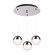 Pluto 12-in Chrome 3-Light Dimmable LED Multi Pendant (461|MP402801CH-03)