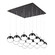 Pluto 20-in Black Chrome 16-Light Dimmable LED Multi Pendant (461|MP402801BC-16)