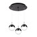 Pluto 11-in Black Chrome 3-Light Dimmable LED Multi Pendant (461|MP402801BC-03)