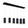 Cameo 42-in Black 6-Light Dimmable LED Multi Pendant (461|MP401432BK-06)