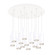 Cameo 24-in White 13-Light Dimmable LED Multi Pendant (461|MP401431WH-13)