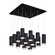 Cameo 19-in Black 16-Light Dimmable LED Multi Pendant (461|MP401431BK-16)