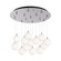 Bolla 25-in Chrome/Opal Glass 13-Light Dimmable LED Multi Pendant (461|MP3106CHOP-13)