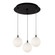 Bolla 12-in Black/Opal 3-Light Dimmable LED Multi Pendant (461|MP3106BKOP-03)