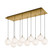 Bolla 29-in Brushed Gold/Opal Glass 10-Light Dimmable LED Multi Pendant (461|MP3106BGOP-10)