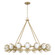 39'' W x 30'' H 16-LT Chandelier in Buffed Gold w/ Bent Wire Flower Petals & Soft White Glass (42|462102GF)