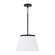13.25'' W x 9'' H 1-Light Cone Pendant in Matte Black with Soft White Glass (42|361011MB)