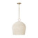 16.75'' W x 19.25'' H 1LT Handcrafted Tapered Cloche Pendant w/ Tiny Beads Painted Ivory in Ag (42|358813AD)