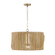 24'' W x 15'' H 4-Light Pendant in Matte Brass and Handcrafted Blonde Mango Wood (42|344642BWB)