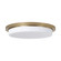 16'' W x 2.5'' H x 16'' Integrated LED Flush Mount in Aged Brass with Knurled Texture and W (42|261311AD)