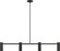 Zentro Four Light Linear Chandelier (38|GLC2074MBK)