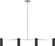 Zentro Four Light Linear Chandelier (38|GLC2074BN)