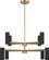 Zentro Eight Light Chandelier (38|GLC2068SB)