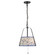 Scout 13-in Matte Black Socket Pendant with Patterned Pleated Blue Linen Shade (7713|PD675213MBBL)
