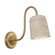 Bromley 5-in Brushed Gold Damp-Rated Wall/Vanity Light with Natural Travertine Shade (7713|WV592105BGTRV)