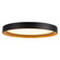 Nix 12-in Black Dimmable LED Flush Mount with Gold Accents (461|FM0702612BKGD)