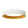 Nix 7-in White Dimmable LED Flush Mount with Gold Accents (461|FM0702607WHGD)