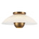 Umbra 14-in Vntage Brass Semi-Flush Mount with Matte Opal Glass Shade (461|SF11914-OP/VB)