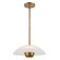 Umbra 14-in Vintage Brass Socket Pendant with Matte Opal Glass Shade (461|PD11914-OP/VB)