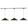 Luiz 3 Light Black dimmable 4000K LED Trilo Track Ceiling Kit (461|TR3L4-P73915-BK)