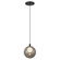 Bolla 6-in Black Dimmable LED Pendant with Smoked Glass (461|PD3106-BK/SM)