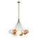 Bolla 28-in Brushed Gold Dimmable LED Chandelier with Mixed Glass (461|CH3128-BG/MGL)