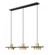 3 Light Linear Chandelier (276|829P12-3L-MB-MGLD-LE)