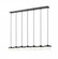 7 Light Linear Chandelier (276|827P6-7L-MB-LED)
