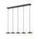 5 Light Linear Chandelier (276|827P6-5L-MB-LED)