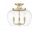 3 Light Semi Flush Mount (276|473SF-BBR)