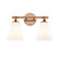 Bolzano 2-Light Bath Bar (254|FSN-8342-OPAL-BRSS)