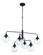 Reflection 6 Light Chandelier in Flat Black (20|61226-FB)