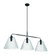Pleated 4 Light Island in Flat Black (20|61173-FB)