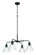 Pleated 4 Light Chandelier in Flat Black (20|61124-FB)