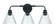 Pleated 3 Light Vanity in Flat Black (20|61103-FB)