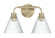 Pleated 2 Light Vanity in Premium Bronze (20|61102-CPZ)