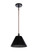 Blake 1 Light Pendant in Flat Black/Satin Brass (20|60991-FBSB)