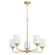RAYMOND 5LT OPAL CHANDELIER - AGB (83|6313-5-280)