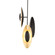 TRIXIE 30IN 3LGT VERTICAL PENDANT 3000K (3612|PD286630-BZ/GL)