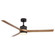 VAXCEL Ruston 60 in. Matte Black Indoor Outdoor Rod Mount Industrial Ceiling Fan with Hickory Blades (51|F0140)