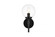 Ingrid 1 light Black and Clear Bath Sconce (758|LD7302W6BLK)