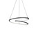 Twist 19-in Black Dimmable LED Pendant (461|PD11119-BK-UNV)