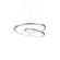 Twist 19-in Silver Dimmable LED Pendant (461|PD11119-AS-UNV)